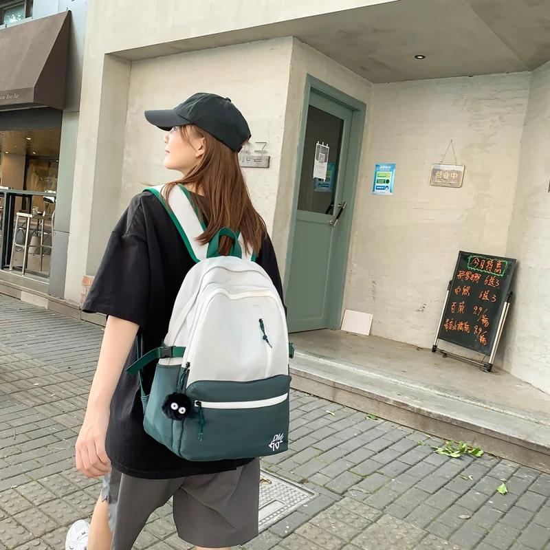 

Нейлоновая модная женская сумка для колледжа, удобный школьный ранец для девочек-подростков, вместительная сумка для книг, дорожный студенческий рюкзак для ноутбука
