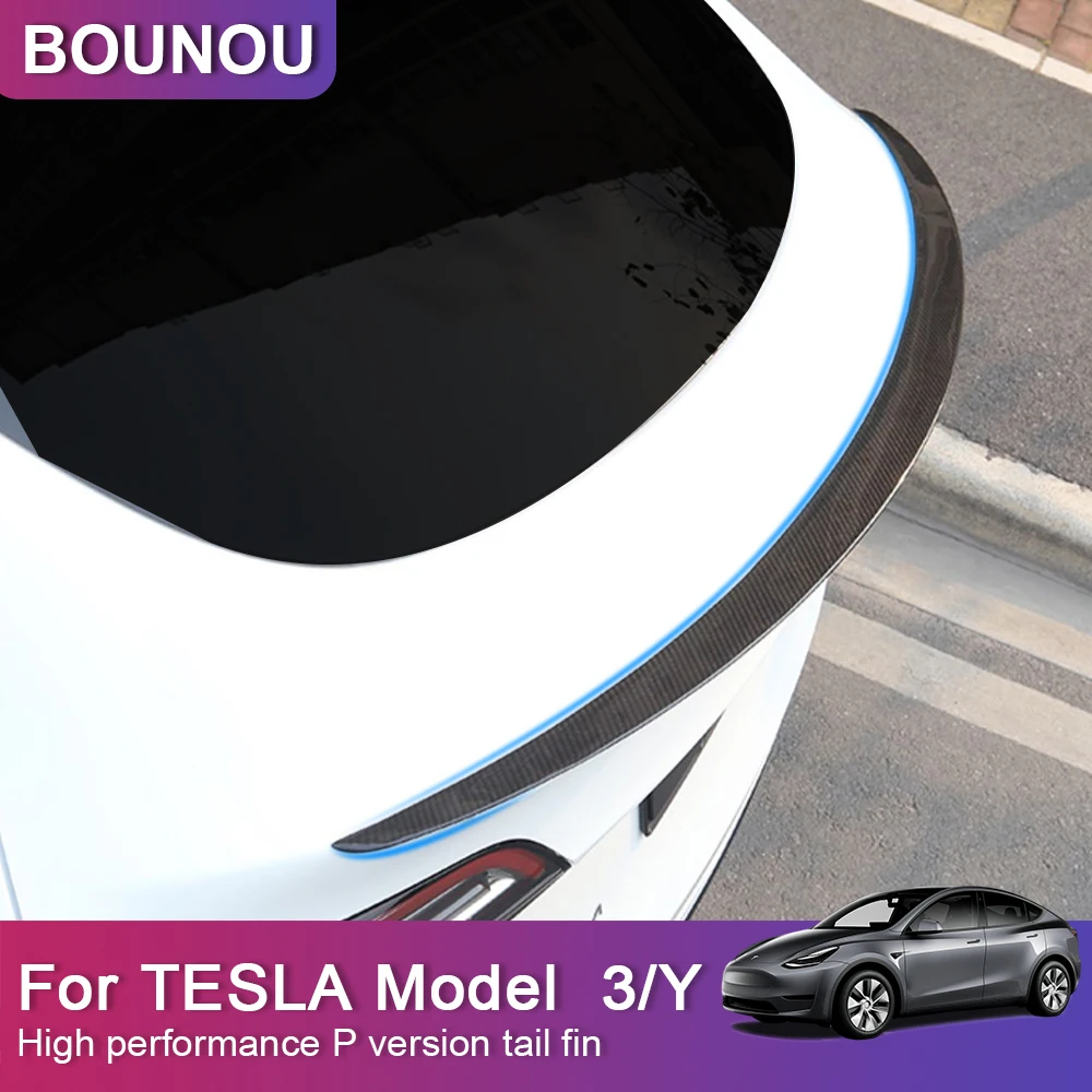 

Для Экстерьера Tesla Model 3 Y модификация 2022 аксессуары спортивная версия для автомобиля заднее крыло багажника спойлер Внешнее украшение
