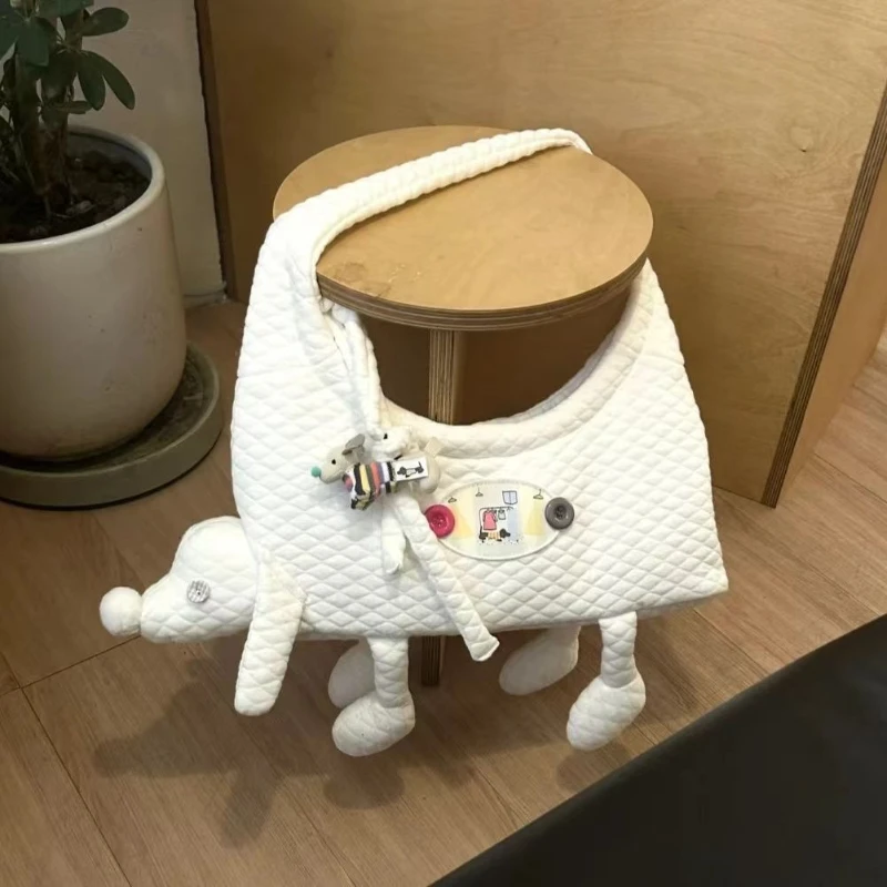 Новинка 2024 Toth Cute Puppy Cloud повседневная универсальная нишевая сумка на одно плечо с