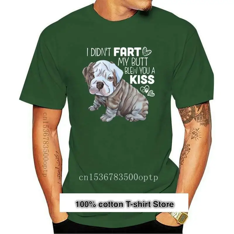 

Camiseta divertida de algodón con Bulldog Inglés