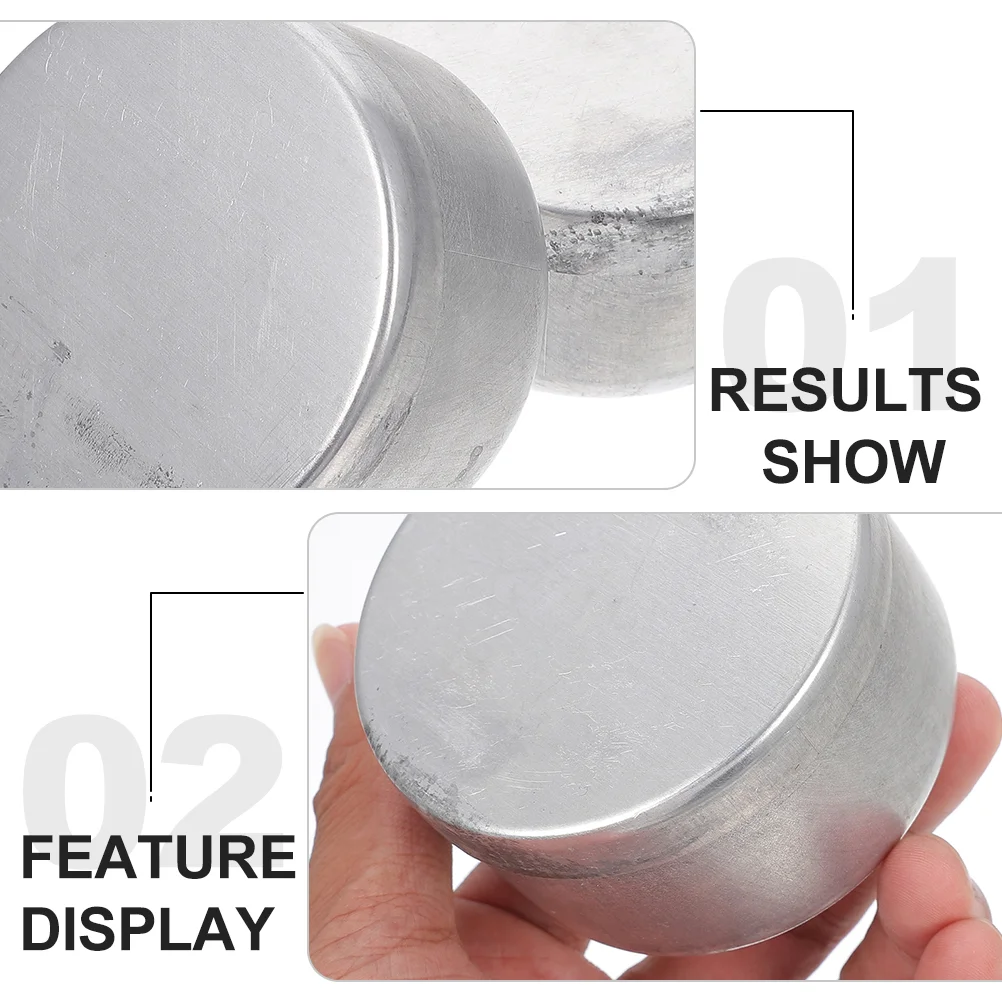

2 Pcs Aluminum Weighing Box Candles Soil Collection Jar Jars Laboratory Sampling Round Tins Containers Holder