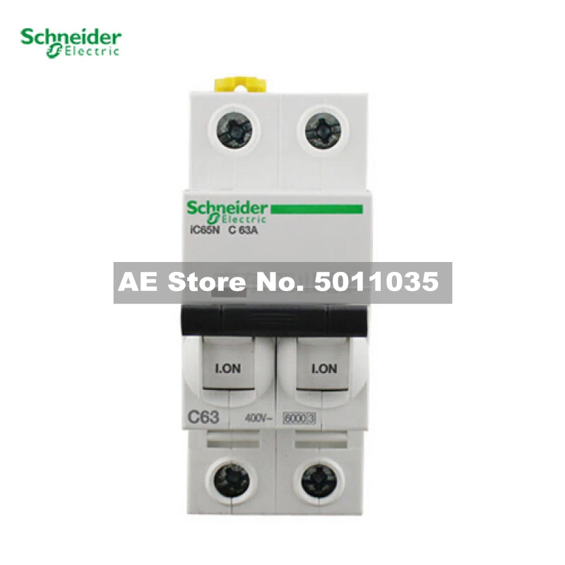 

A9F18263 Schneider Electric miniature circuit breakers; iC65N 2P C63A