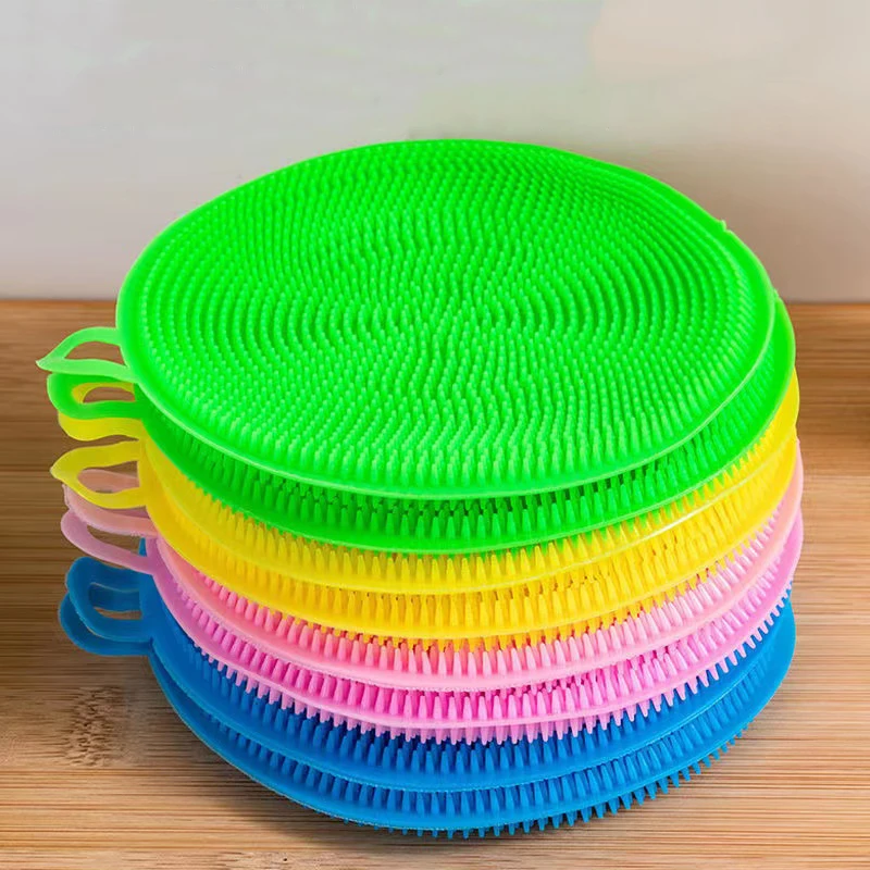 

6pcs Cleaning tools Silicone Dishwashing Brush Soft Silicone Scouring Pad Washing Dish Bowl Pot Cleaner Washing Tool Kitchen