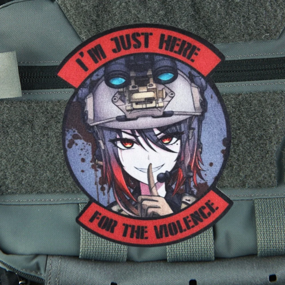 Я здесь для аниме-нашивки Аниме Мисака Микото значок на моральный дух блестящий