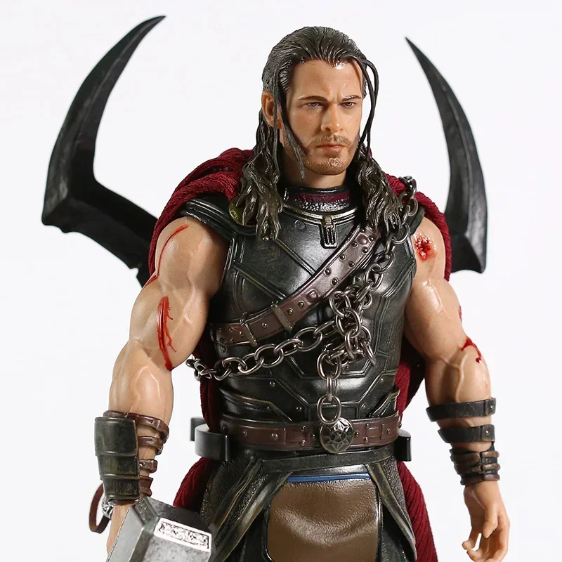 32 см Hero Mainan Gila Thor Ragnarok Patung Skala 1/6 Фигурка статуя ПВХ Модель Pahlawan Super Brinquedos Коллекция