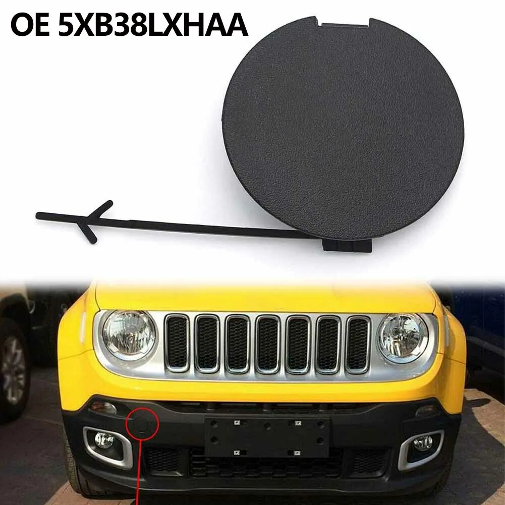 

New For Jeep For Renegade 2015-2020 Front Bumper Tow Hook Eye Cap Cover 5XB38LXHAA Bumper Towing Hook Cover