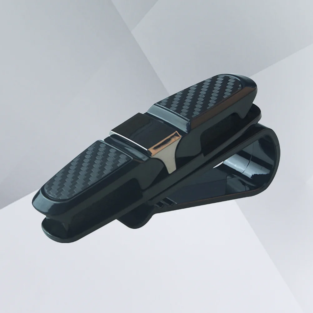 

2PCS Sun Visor Clip Universal Rotatable Carbon Sunglasses Holder Storage Car Accessory