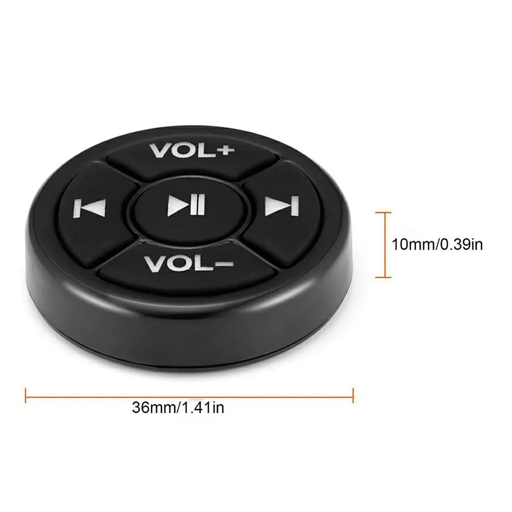 NEW Wireless Media Button Remote Controller Car Motorcycle Bike Steering Wheel MP3 Music Play For Phone Tablet Car Accessories images - 6