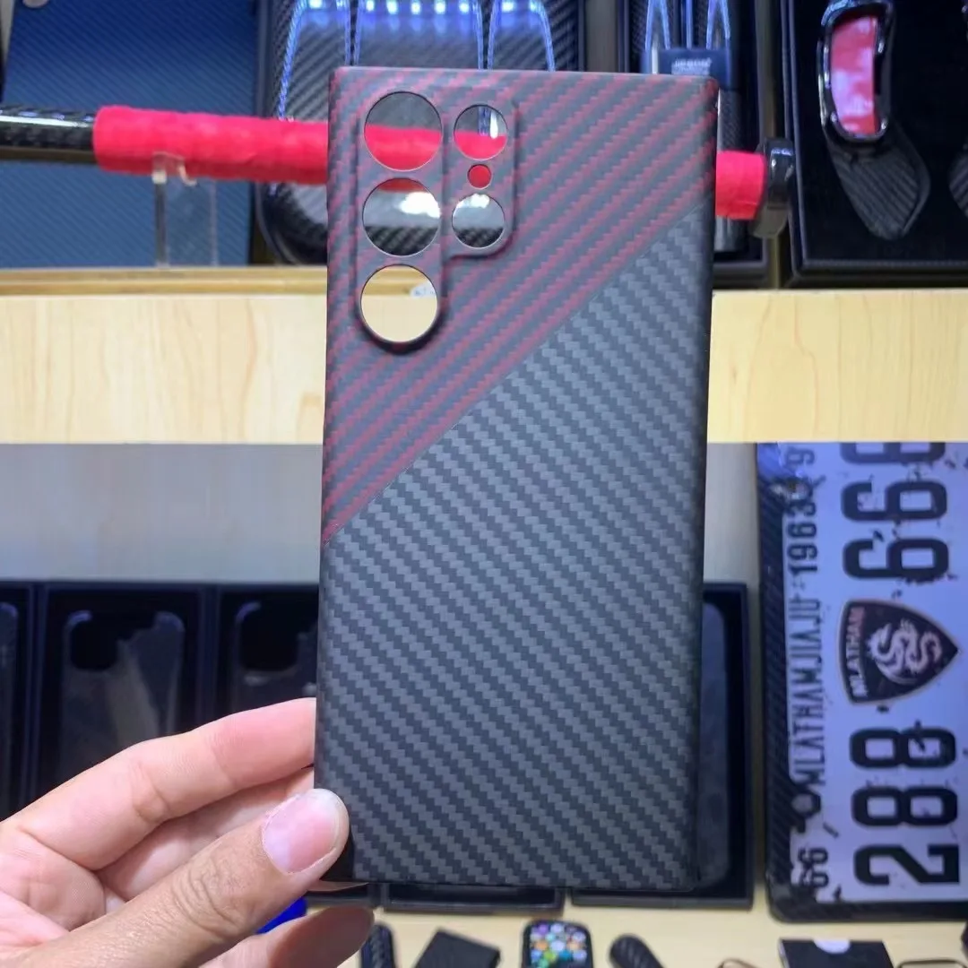 

Aramid Fiber Full Case for Samsung Galaxy S22 Ultra Case Colorful Aramid Fiber Ultra Thin Phone Cover for Galaxy S22+