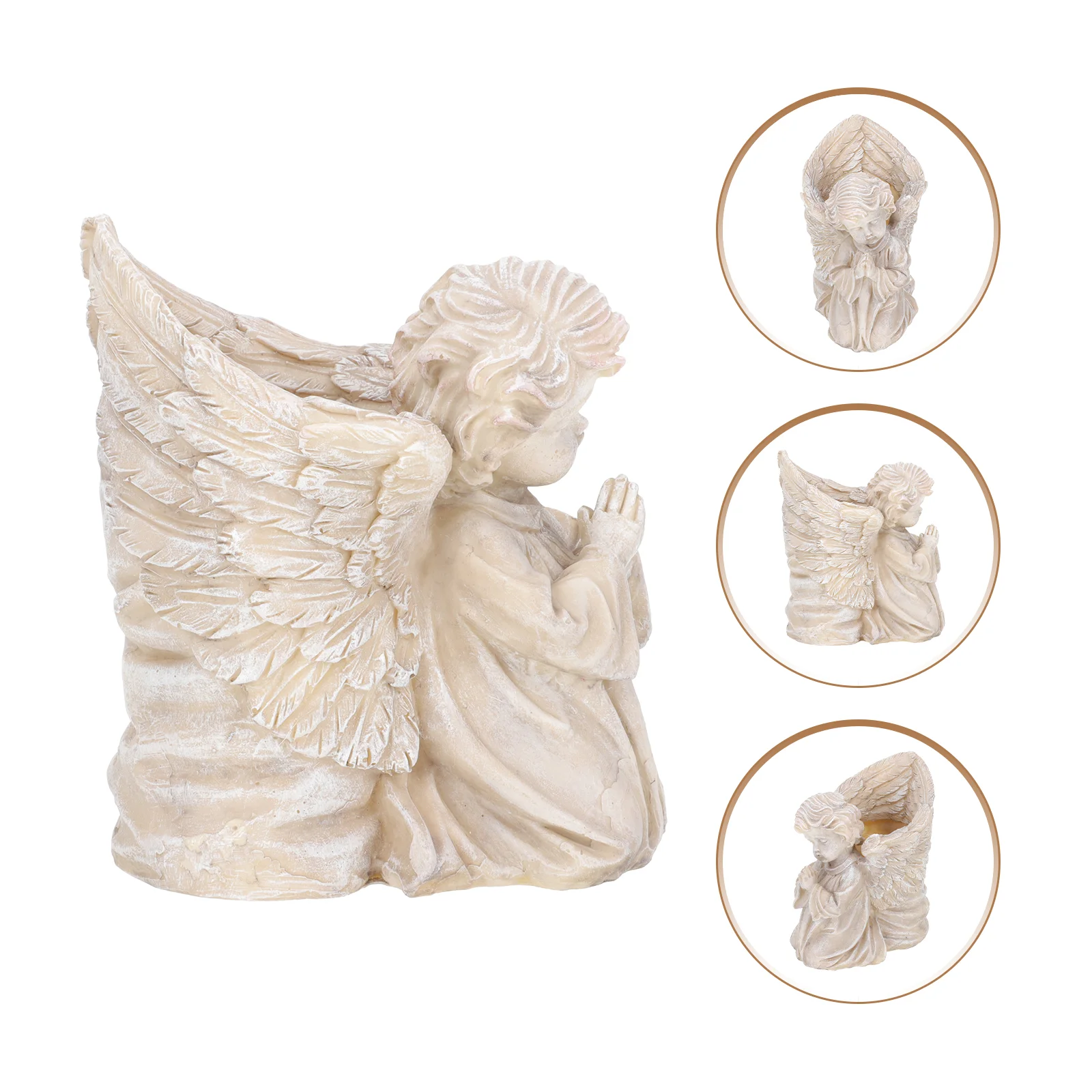 

Grave Vase Flower Cemetery Statue Angel Pot Planterguardian Holder Potsdecorations Wing Graveyard Memorial Praying Headstone