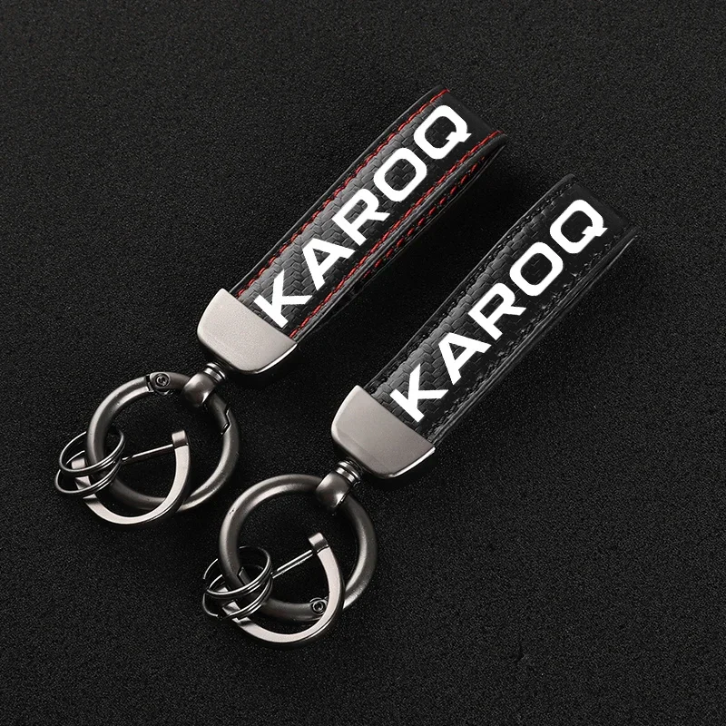 Высококачественный кожаный автомобильный брелок для ключей с поворотом на 360
