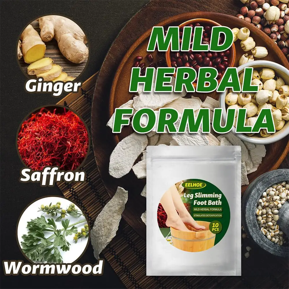10pcs Wormwood Herbal Foot Bath Pack Lympatic Drainage Ginger Soak Hot Bathing Relax Detox Health Care |