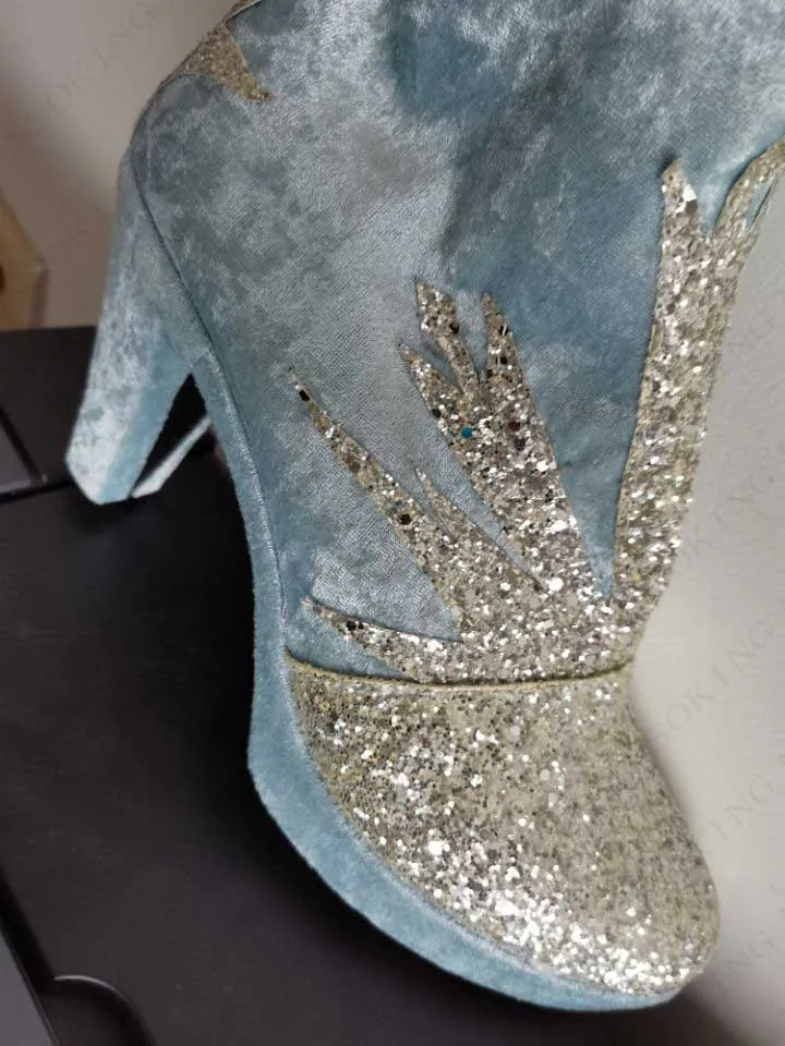 Новинка обувь Анны и Эльзы для косплея взрослых девушек женская свадебная на