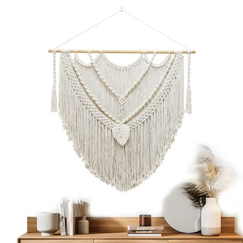 

Wall Tapestry Boho Macrame Boho Wall Macrame Woven Art Bunting Banner 39.37x39.37inch Boho Woven Tapestry Wall Ornament Home