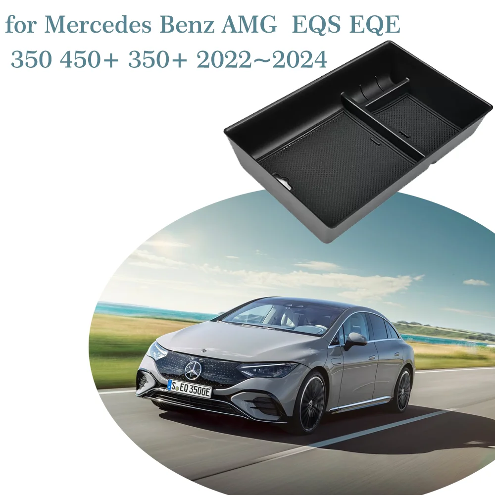 

Central Armrest Storage Box for Mercedes Benz AMG EQS EQE 350 450+ 2022 2023 2024 Center Console Glove Organizer Tray Accessorie