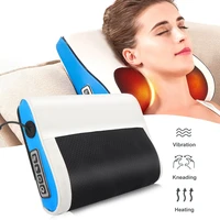 infrared heating neck shoulder back body electric massage pillow shiatsu device cervical health massageador relaxation