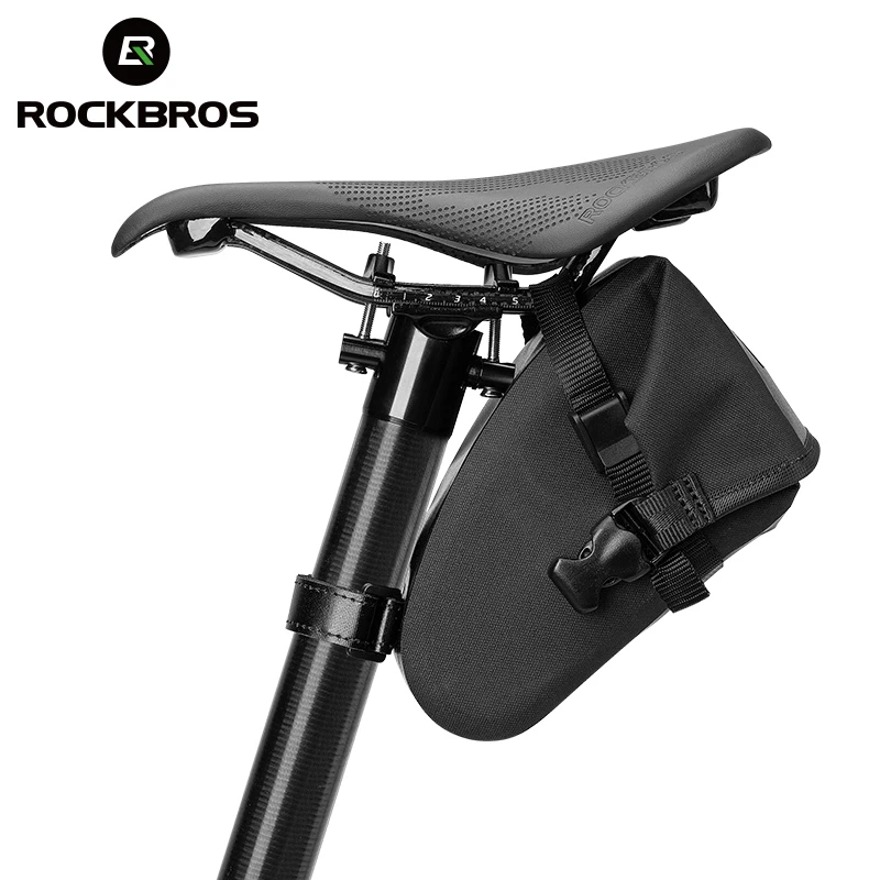 

Водонепроницаемая велосипедная сумка ROCKBROS, портативная складная сумка из искусственной кожи с отражающей полосой, вместительный седельны...