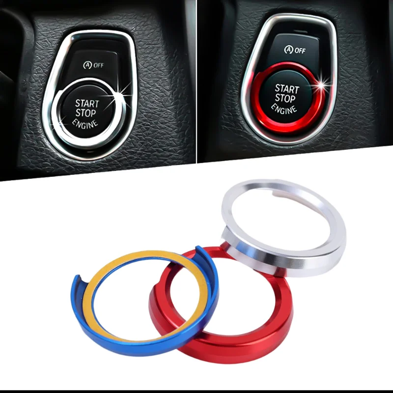 

Car Engine Start Button Stickers Ignition Key Ring Trim Cover for BMW 1 2 3 4 Series X1 F48 F20 F21 F30 F32 F33 F34 F36 F45 F46