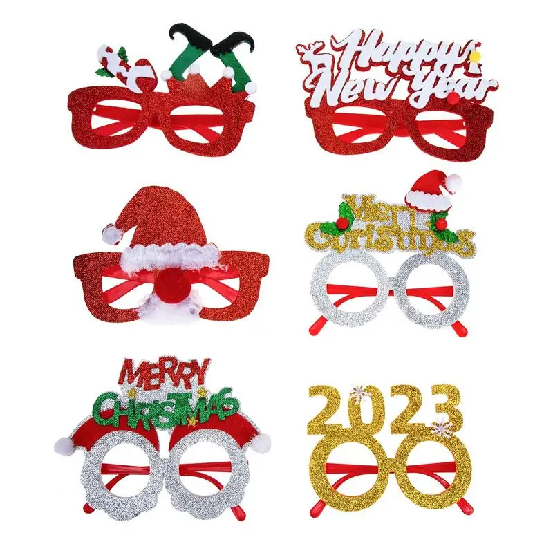 

6 шт., декоративные Мультяшные очки в оправе