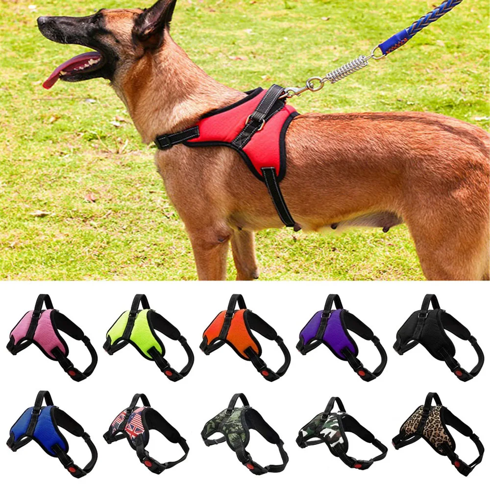 

New Pet Leash Adjustable Harness Reflective and Breathable for Small and Large Dog Harness Vest Pet Supplies