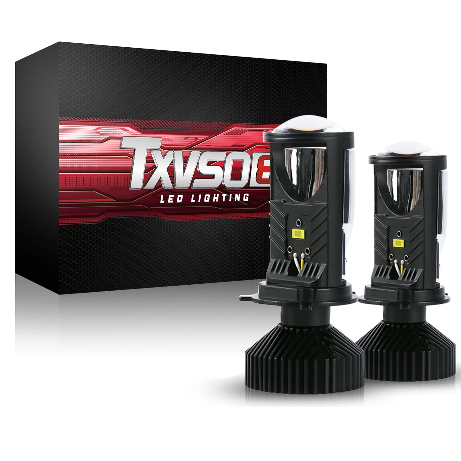 

2023 TXVSO8 Universal H4 Led Headlights Canbus Bulbs 20000LM 12V 6000K Projector Lens Lights 9003/HB2/Hi-Lo Diode Lamps for Car