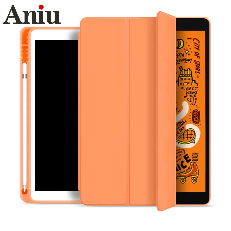 

Женский чехол с держателем для карандаша, чехол для iPad A1822 A1823 A1893 2018 Pro 11 10,2 12,9 Air 3 2020 Air 4 10.9, чехол