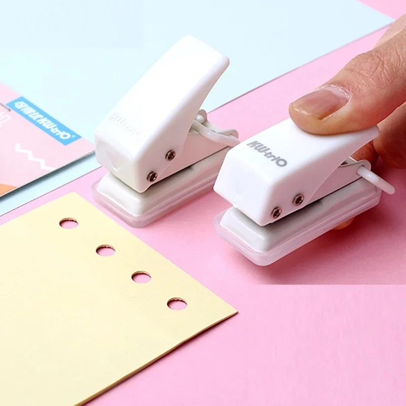 

5 Models Simple Mini Single Paper Puncher Small Fresh Portable Office Binding Supplies Journal Scrapbook Hole Punch Stationery