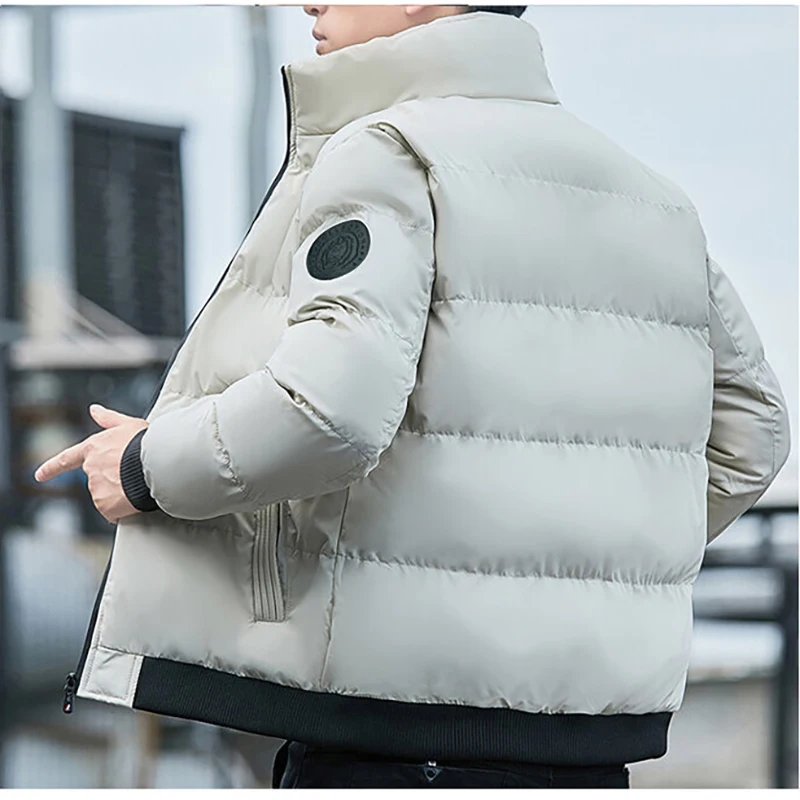 Winter Coat Men Parkas Down Jacket Down Coat Hoodies Thicken Outdoor Travel Camping Overcoat Windproof Cotton Padded Jacket Warm