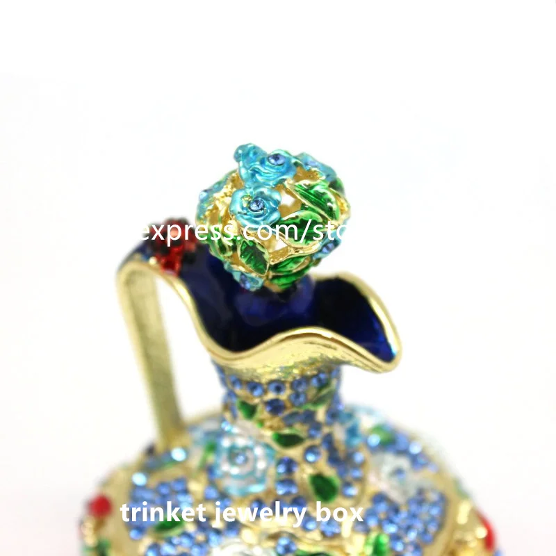 Rhinestone TeaPot Shape Trinket Box Jewelry Box Collective Pot Shape Gift Box