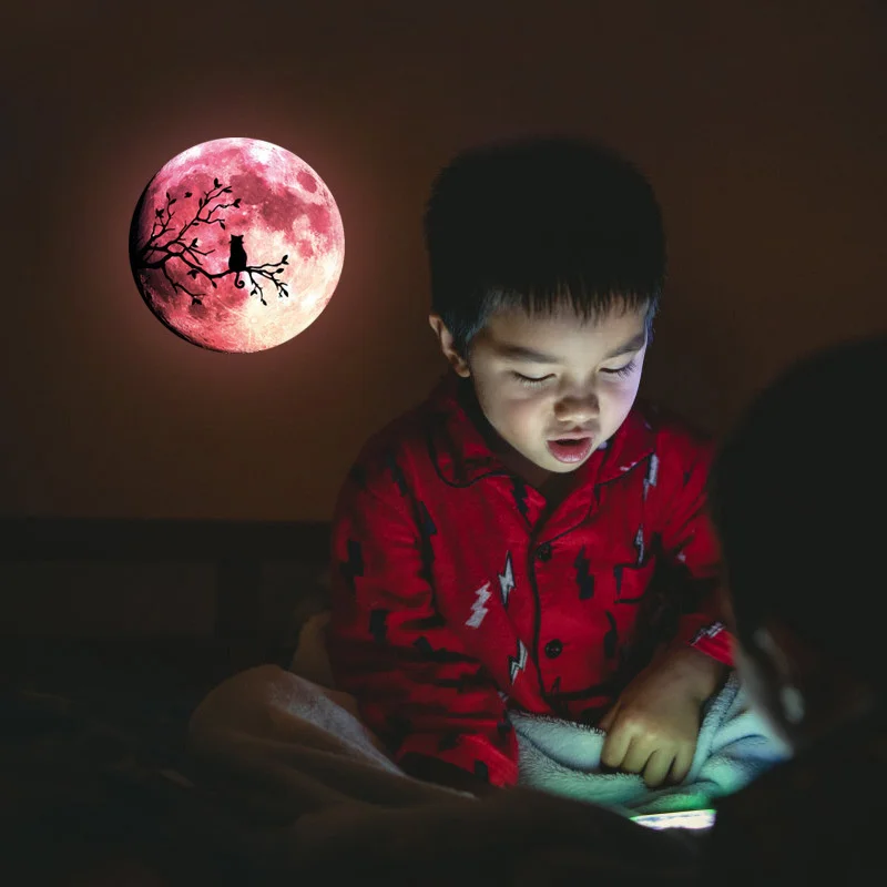 

Новинка, светящаяся пленка длиной 30 см, наклейка на стену из ПВХ в форме Луны, светящаяся наклейка s, креативная флуоресцентная наклейка, дек...