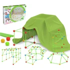Детский конструктор форт, набор строительных блоков сделай сам, замки, туннели, палатки, игровые игрушки, 3D игровой дом, сборные игрушки для детей, подарок для мальчика