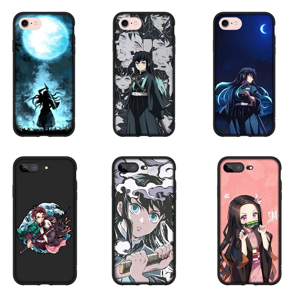 Чехол для телефона Muichiro Tokito рассекающий демонов Nezuko Tanjirou Apple iPhone 15 14 Plus 13 12 Mini Pro Max +