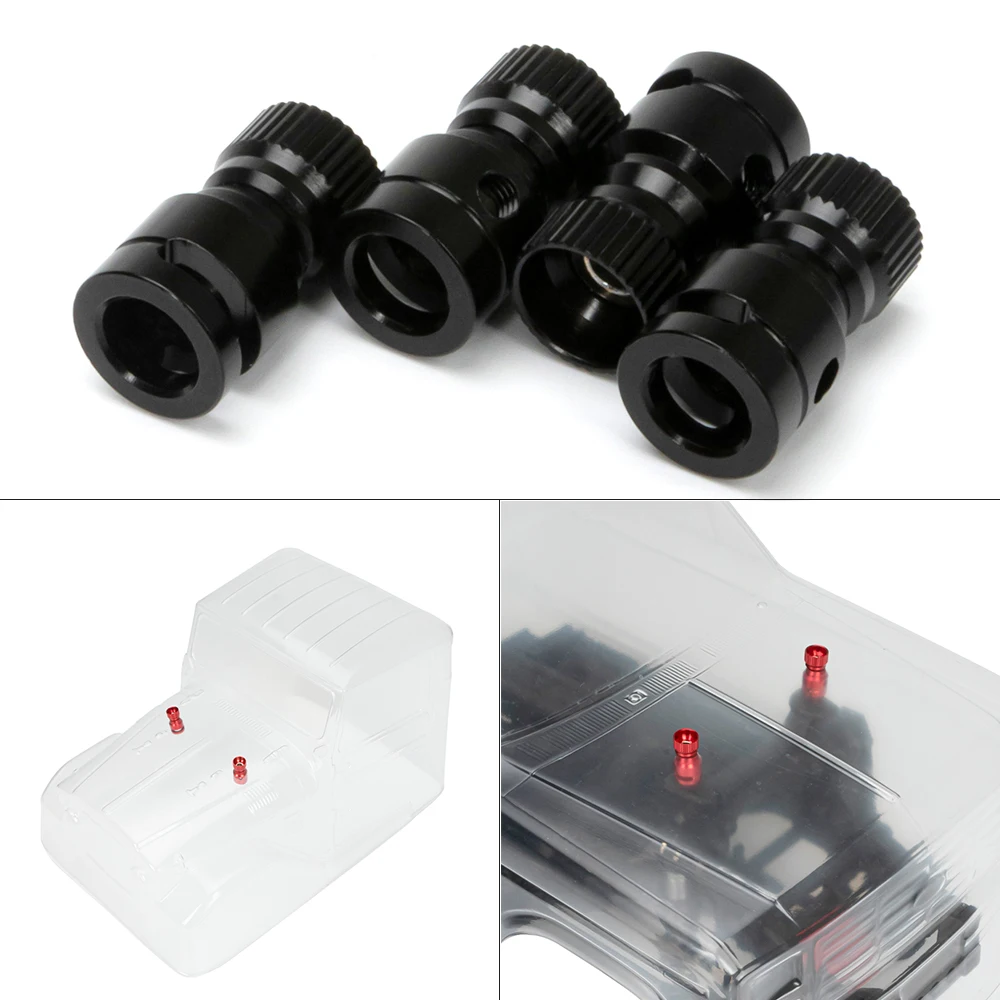 

4pcs Clear Soft Body Shell Open Hole Locator Metal Tool for HSP Unlimited Remote Control Car