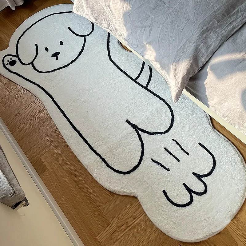 

Креативный коврик INS, мультяшный ковер для спальни, нескользящий коврик для прикроватной зоны, мягкий напольный коврик для гостиной, коврик ...