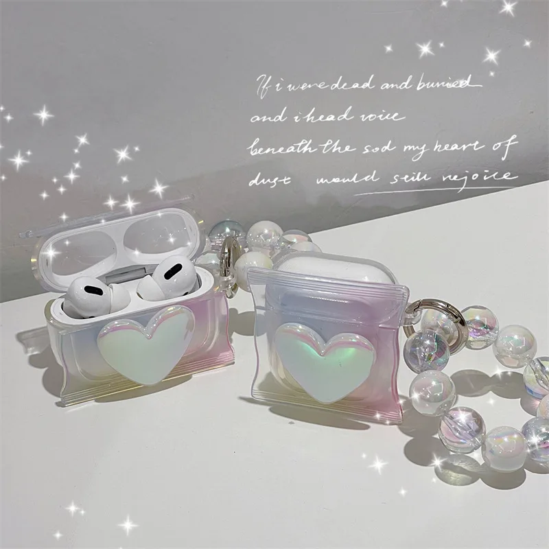

Candy laser love For Apple AirPods 1 2 pro Bluetooth Headphone Cover 3rd Generation Silicone Soft Cover Protective Case