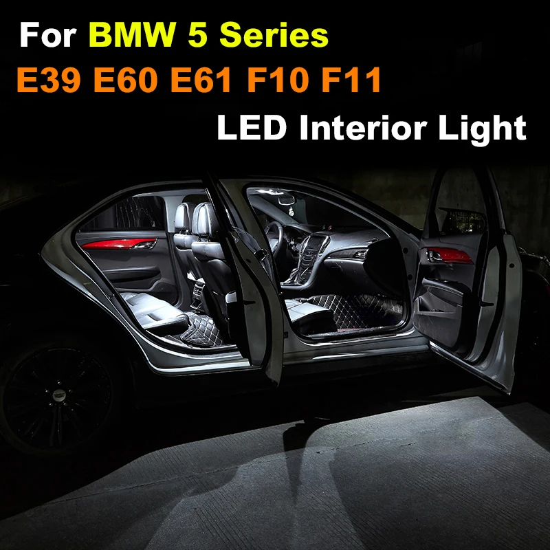 

Error Free Vehicle Canbus LED Lamp Car Interior Dome Map Door Glove Trunk Light Bulb Kit For BMW 5 Series E39 E60 E61 F10 F11