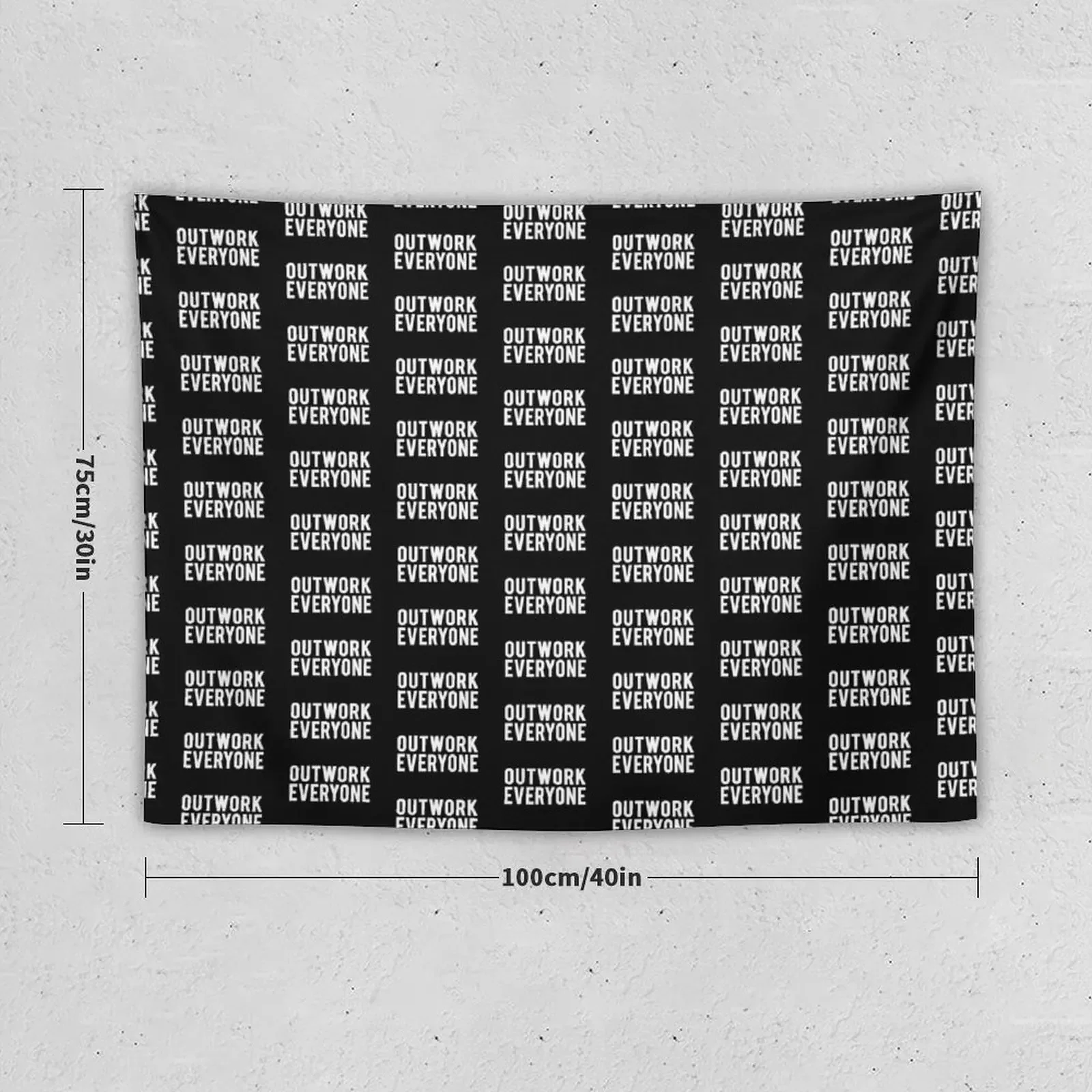 Наружный гобелен с белым текстом неограниченный мышление домашний декор