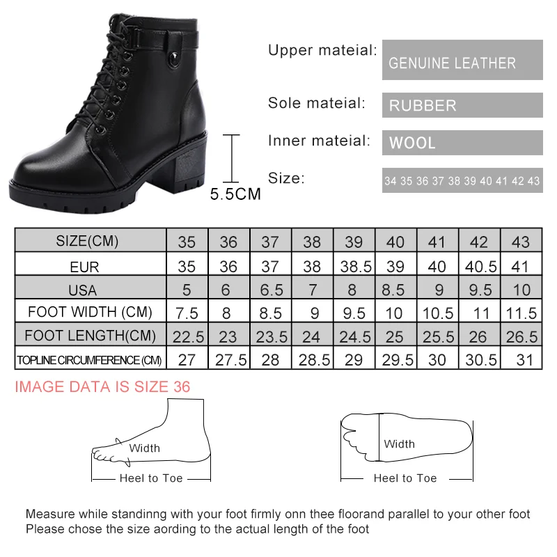 AIYUQI Women Winter Shoes 2023 New Genuine Leather Women Booties Wool Non-slip British Style Ankle Boots Women