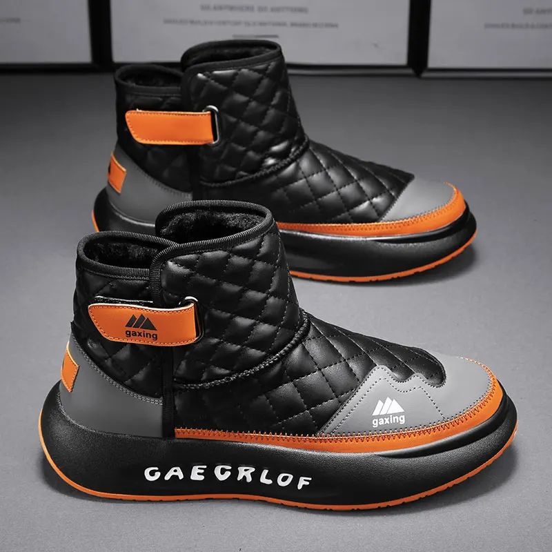 

Winter 2022 Snow Boots For Men Anti-Slippery Outdoor Boots Mens Fashion Casual Man Shoes Plus Velvet Skiing Boots Man