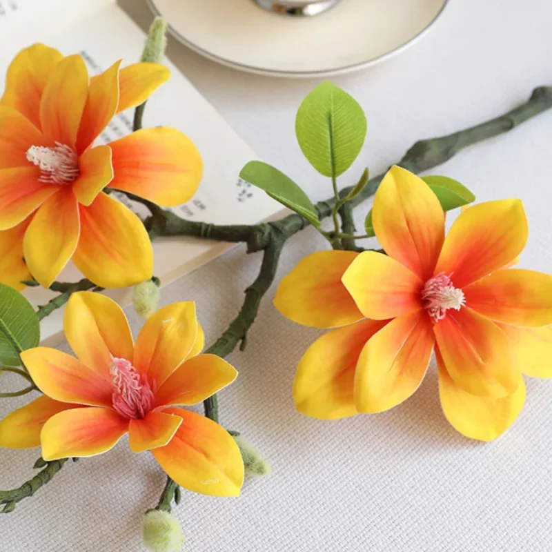 

Искусственный шелковый цветок магнолии