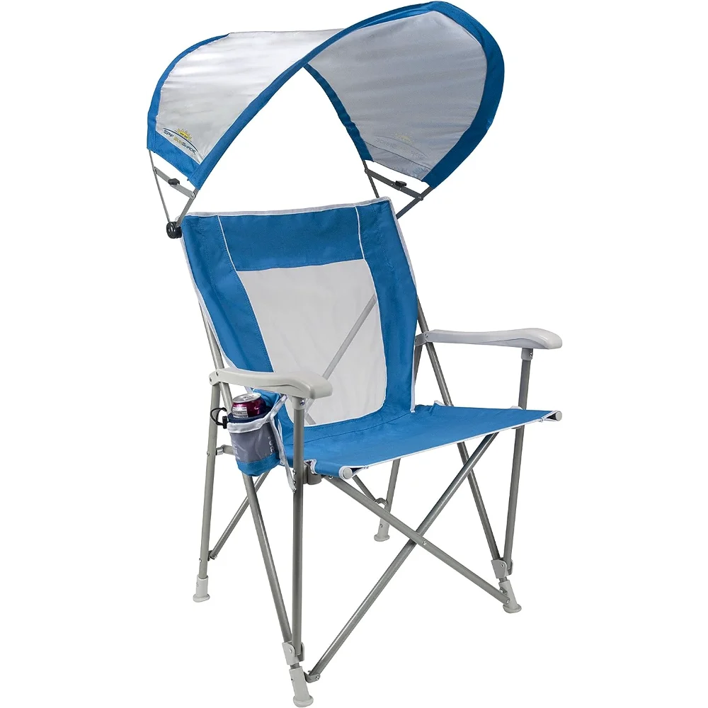 

GCI Outdoor Waterside SunShade Captain's Beach Chair & Outdoor Camping Chair With Canopy