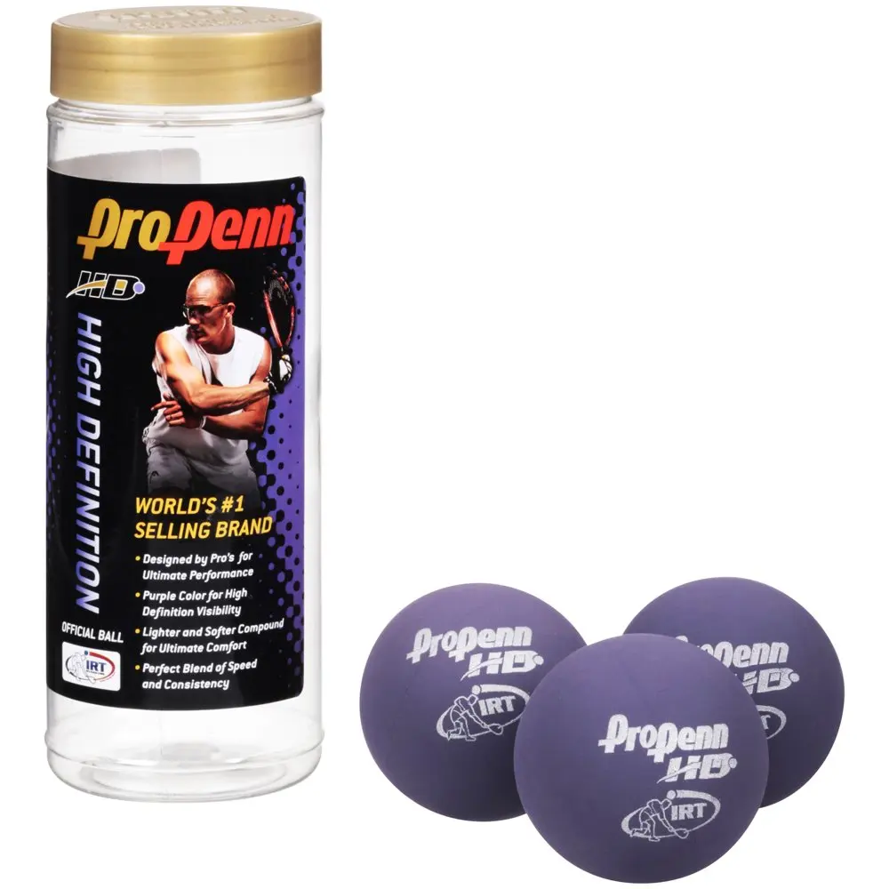 High Definition Official Racquetballs 3 Count Container