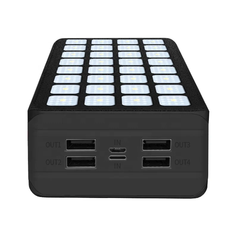 high tech 4 port wireless charging 50000mah solar power bank for all phone 50000mah free global shipping