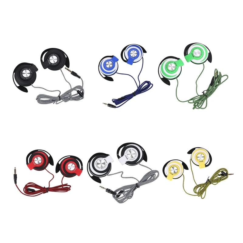 

270B Clip-on Headphones, Subwoofer Stereo Wired Headphones, Compatible with 3.5mm Interface Device Sweat Resistant Earphone