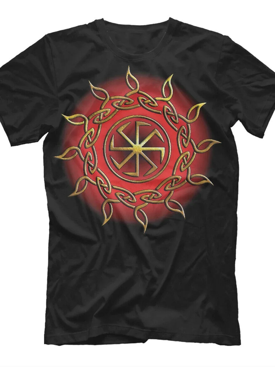 Футболка с надписью Solar Circle Летняя Хлопковая мужская футболка коротким рукавом и