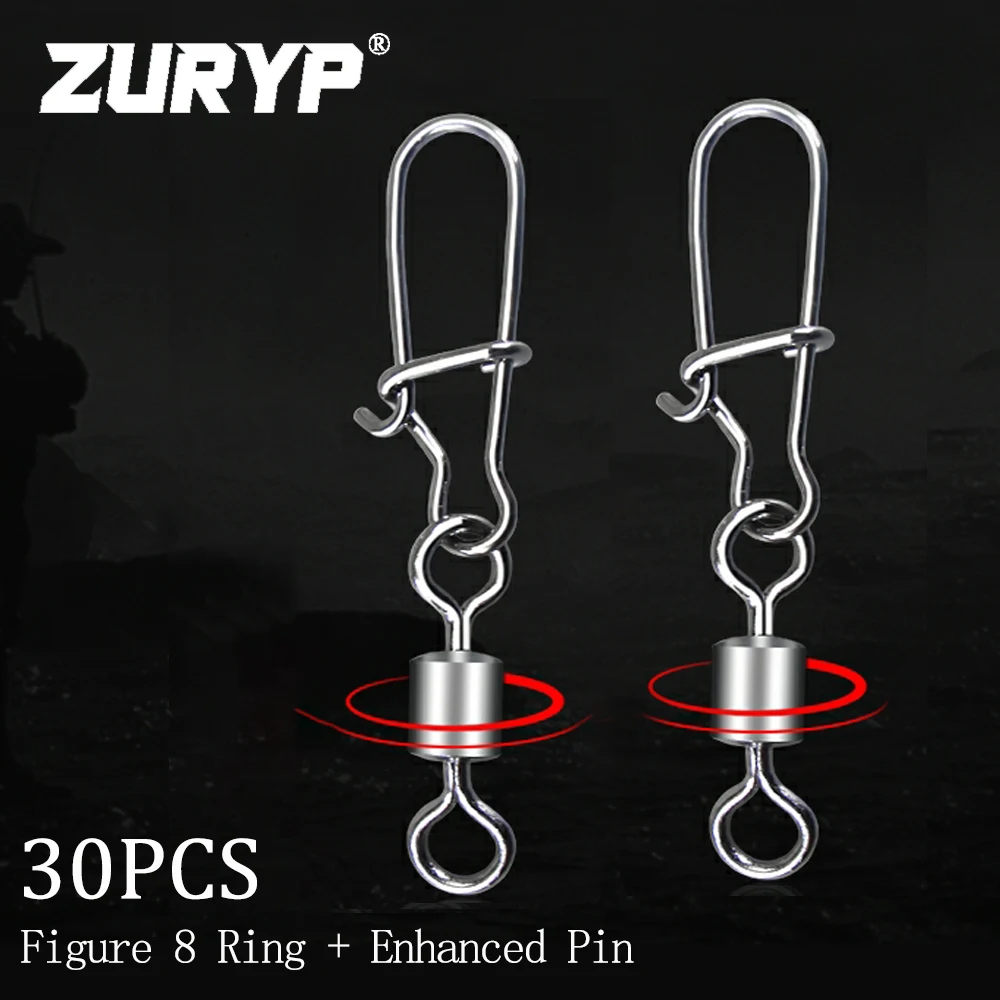 

30 шт. 1-14 # Блокировка защелкивающийся штифт шариковый Подшипник Вертлюг твердые кольца рыболовный соединитель крючок для лодки подходит дл...