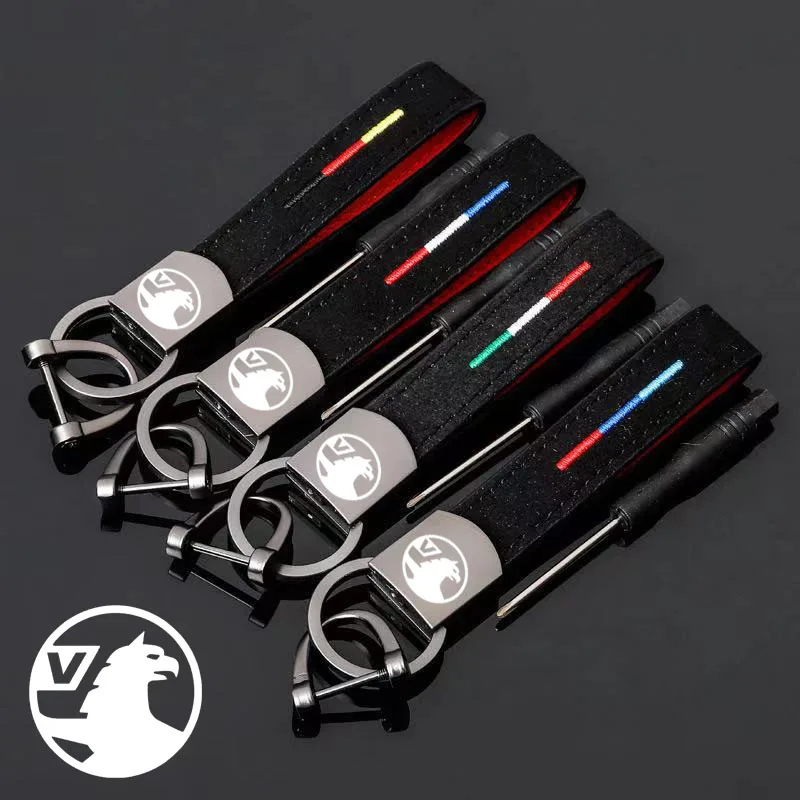 

Car key chain three color embroidered leather key ring For Vauxhall Antara VIVA Adam Meriva Astra G Vxr8 corsa logo key chains