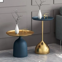 custom nordic marble small side table modern living room sofa corner corner simple creative iron golden small coffee table wf