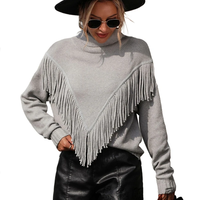 

Sweaters Womens Casual Turtleneck Solid Jumpers Warm Bottoming Tops