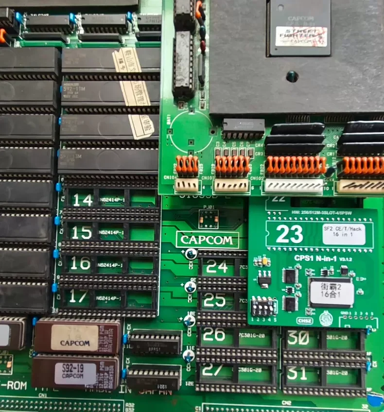 Фото Плата модификации CPS1 SF2 16-в-1 ROM для Street Fighter II Champion Edition, аркадная плата PCB, мультигейм-хак, Turbo Rainbow M5, запчасти Jamma №4